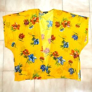 Yellow Floral Cover Up